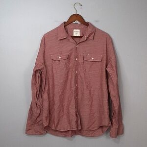 Fossil 54 Classic Fit Men's Rust Button Down Long Sleeve Shirt